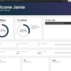Dashboard home page